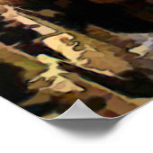 Wijnvaten in de wijnkelder poster (Hoek)