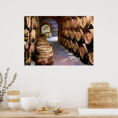 Wijnvaten in de wijnkelder poster (Keuken)