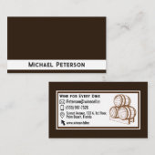 Wijnvaten - Lichtbruin Visitekaartje (Voorkant / Achterkant)