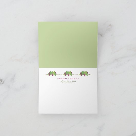 Wijnveld Dankkaart (perkamentstructuur) Bedankkaart (Binnen)