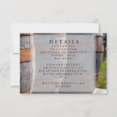 Wijnveld & Rustieke Wijnvat Huwelijksdetails Kaart (Voorkant)