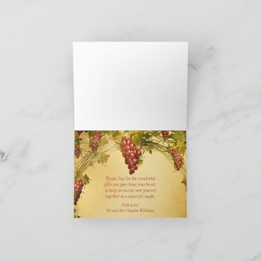Wijnveld Trouwkaart Bedankt (Binnen)