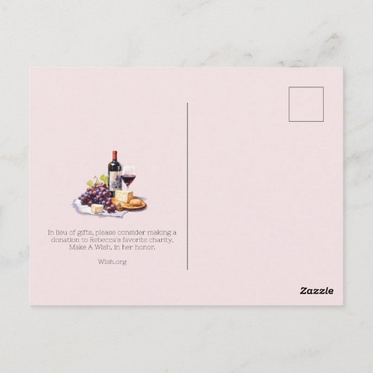  wijnverjaardag tot in de perfectie briefkaart (Achterkant)