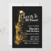 Wijnverjaardagsuitnodiging, Cheers tot elk jaar! Kaart (Voorkant)