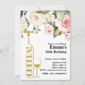 Wijnverjaardagsuitnodiging Kaart (Voorkant)