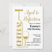 Wijnverjaardagsuitnodiging Kaart (Voorkant)