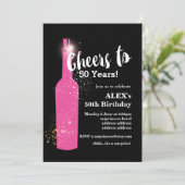 Wijnverjaardagsuitnodiging, schaadt elk jaar! kaart (Staand voorkant)