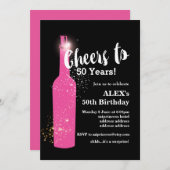 Wijnverjaardagsuitnodiging, schaadt elk jaar! kaart (Voorkant / Achterkant)