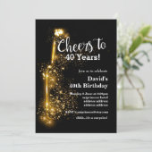 Wijnverjaardagsuitnodiging, schaadt elk jaar! kaart (Staand voorkant)