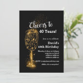 Wijnverjaardagsuitnodiging, schaadt elk jaar! kaart (Staand voorkant)