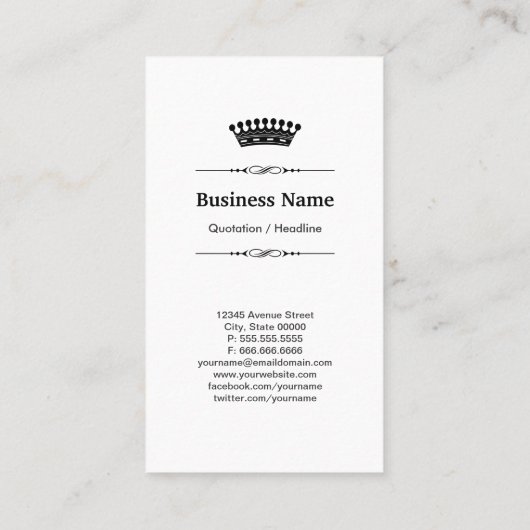 Wijnverkoop Elegant Royal Black White Visitekaartje (Achterkant)