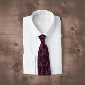 Wijnvezelige textieloctopuszaden met motief stropdas