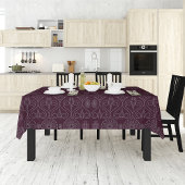 Wijnvezelige textieloctopuszaden met motief tafelkleed