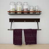 Wijnvezelige textieloctopuszaden met motief theedoek