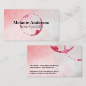 Wijnvlek | Achtergrond in waterverf Visitekaartje (Voorkant / Achterkant)