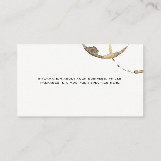 wijnvlek-champagneglas | Classic Gold Black Visitekaartje (Achterkant)