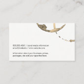 Wijnvlek en glas | Classic Gold Black Visitekaartje (Achterkant)