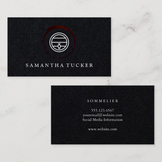 Wijnvlek en Vat | Wijnmakerij Visitekaartje (Voorkant / Achterkant)