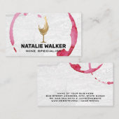 wijnvlek | Goud spatglas Visitekaartje (Voorkant / Achterkant)