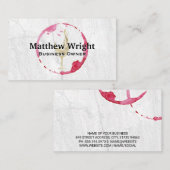 Wijnvlek | Gouden Wijn Glas Logo Visitekaartje (Voorkant / Achterkant)