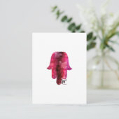 Wijnvlek Hamsa Art Briefkaart (Staand voorkant)