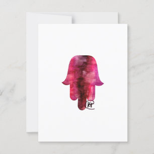 Wijnvlek Hamsa Art Briefkaart