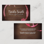 wijnvlek | Houtkorrelachtergrond Visitekaartje (Voorkant / Achterkant)