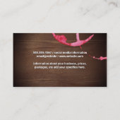 Wijnvlek | Houtnerf achtergrond Visitekaartje (Achterkant)