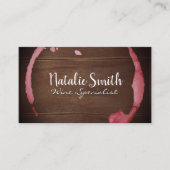 Wijnvlek | Houtnerf achtergrond Visitekaartje (Voorkant)