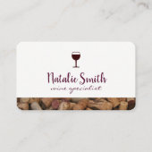 Wijnvlek | Kurk trim | Wijn Expert Visitekaartje (Voorkant)