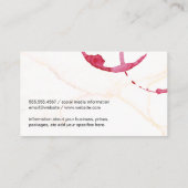 wijnvlek | Marmeren achtergrond Visitekaartje (Achterkant)