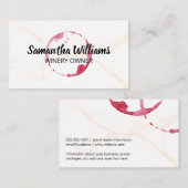 wijnvlek | Marmeren achtergrond Visitekaartje (Voorkant / Achterkant)