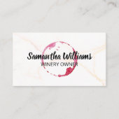 wijnvlek | Marmeren achtergrond Visitekaartje (Voorkant)