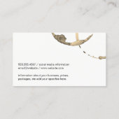 wijnvlek met houtsnijwerk visitekaartje (Achterkant)