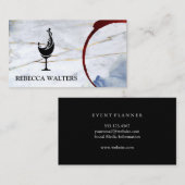 wijnvlek | splash van wijnglas visitekaartje (Voorkant / Achterkant)