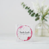 wijnvlek | textuur | wijnmakerij vierkante visitekaartje (Staand voorkant)