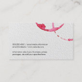 Wijnvlek Water Kleur Papier Print Visitekaartje (Achterkant)