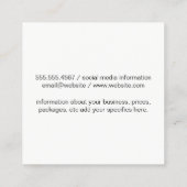 Wijnvlek (wijnfles) vierkante visitekaartje (Achterkant)