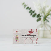 wijnvlek | wijnfles visitekaartje (Staand voorkant)