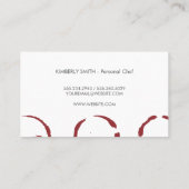 wijnvlek | wijnfles visitekaartje (Achterkant)