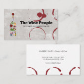 wijnvlek | wijnfles visitekaartje (Voorkant / Achterkant)