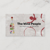 wijnvlek | wijnfles visitekaartje (Voorkant)