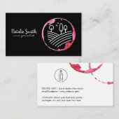 Wijnvlek (wijnfles) Wijngaard Logo Visitekaartje (Voorkant / Achterkant)