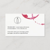 Wijnvlek (wijnfles) Wijngaard Logo Visitekaartje (Achterkant)