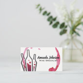 wijnvlek | Wijnflessen Visitekaartje (Staand voorkant)