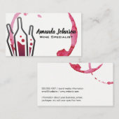 wijnvlek | Wijnflessen Visitekaartje (Voorkant / Achterkant)