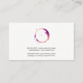 wijnvlek | wijngaard | Houten achtergrond Visitekaartje (Achterkant)