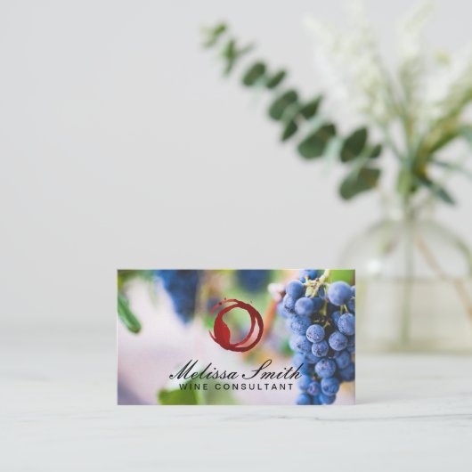 wijnvlek | wijngaard visitekaartje (Staand voorkant)