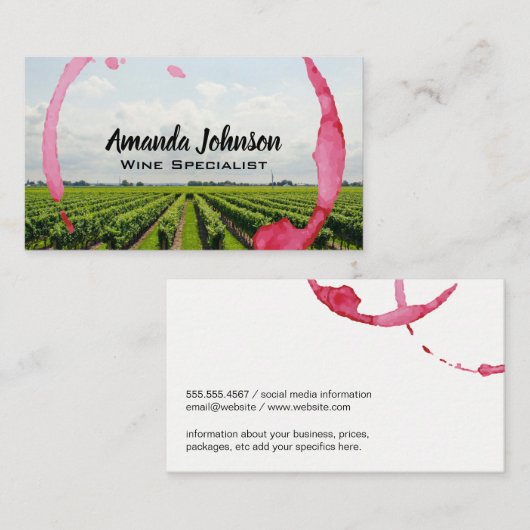 wijnvlek | wijngaardveld visitekaartje (Voorkant / Achterkant)