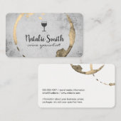 Wijnvlek (wijnglas) / Goud Visitekaartje (Voorkant / Achterkant)